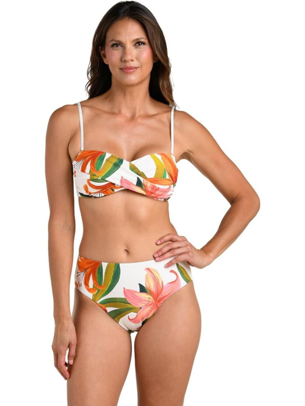 Stylish Women's Bandeau Bikini Top with Hipster Bottom - Perfect for Beach